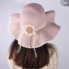 Sun Flower Bohemian Straw Hat Spring Summer Women's Sun Hat Ins Folding Straw Hats  Girls