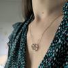 Серебряное колье с фианитами, вес изделия 2,51 гр (2187486)