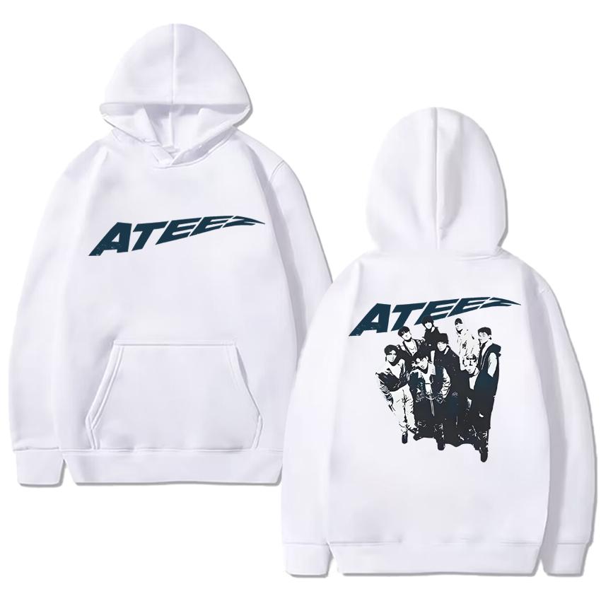 Korea Ateez 2025 World Tour In Fantasy Fashion Black Hoodie Men Women Trend Y2k Sweatshirt Unisex Fleece Long Sleeve Pullovers