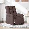 Vidaxl Electric Recliner, Dark Brown, Fabric Upholstered
