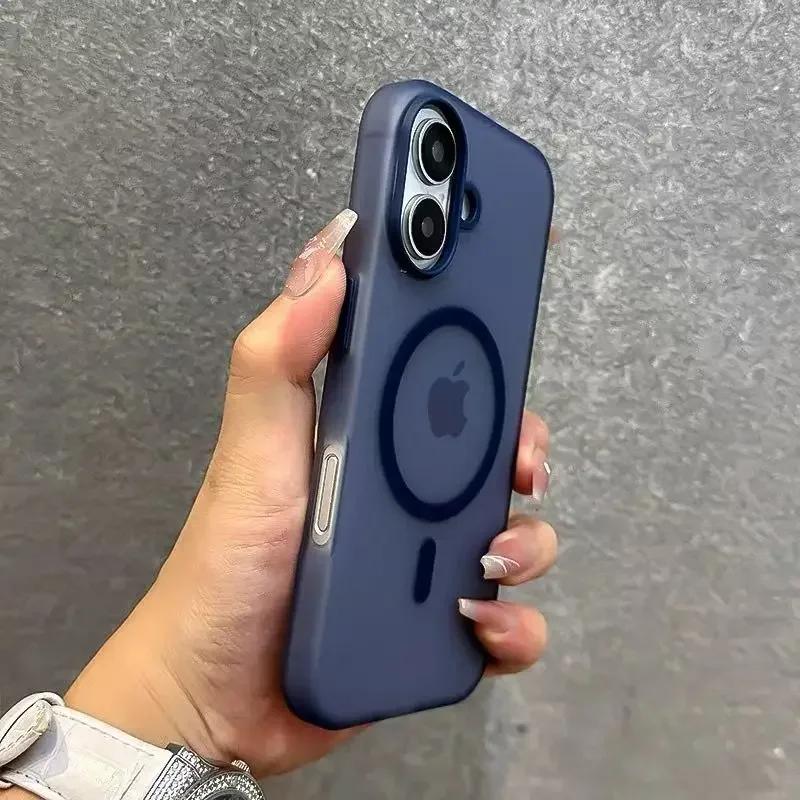 Matte Candy Magnetic Wireless Charge Transparent Case For iPhone 17 Air 16 15 14 13 12 Pro Max For Magsafe Shockproof Hard Cover