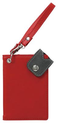 Colorim Card Case with Card CRCC1R Built-in Anti-Skimming Holder, Red,