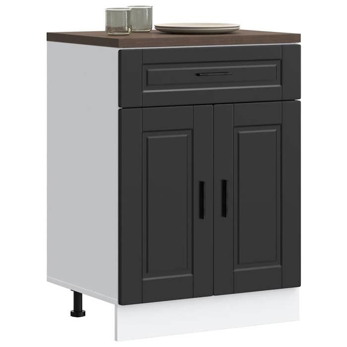 VidaXL Armoire de cuisine Porto noir bois d'ingénierie 853968