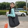 Canvas Große Tragetasche Große Kapazität Vintage Umhängetasche Gepunktete Handtasche Damen