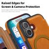 For iPhone 17 Case Compatible with MagSafe RFID Blocking Card Holder Leather Phone Cover