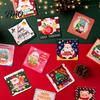 Merry Christmas Cards 10Pcs Greeting Set, Folding Cartoon Blank Santa Claus Note Cards, Festive Blessing for Holiday Gift