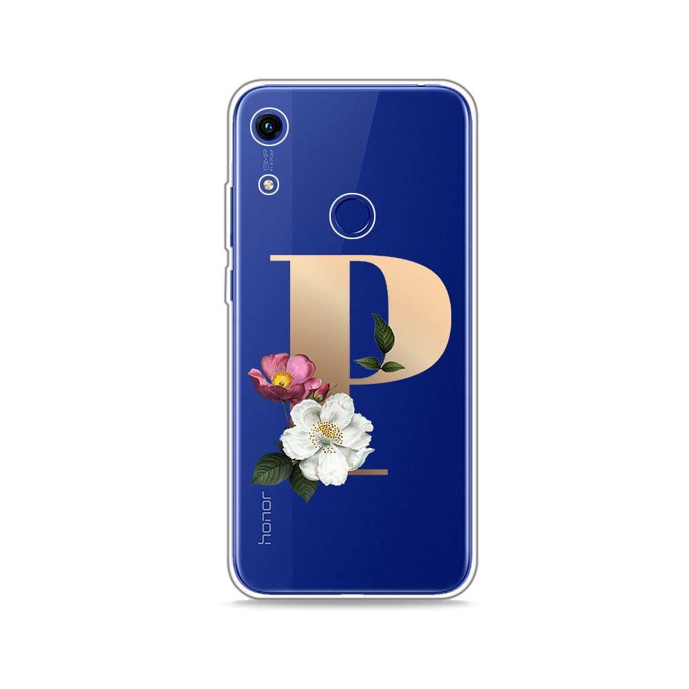 Letter Alphabet Flowers Z Silicone Cover For Honor 10X 9X 8X MAX 20 10 9 8 8A 8C 8S Prime 7A Pro Lite Soft Phone Case