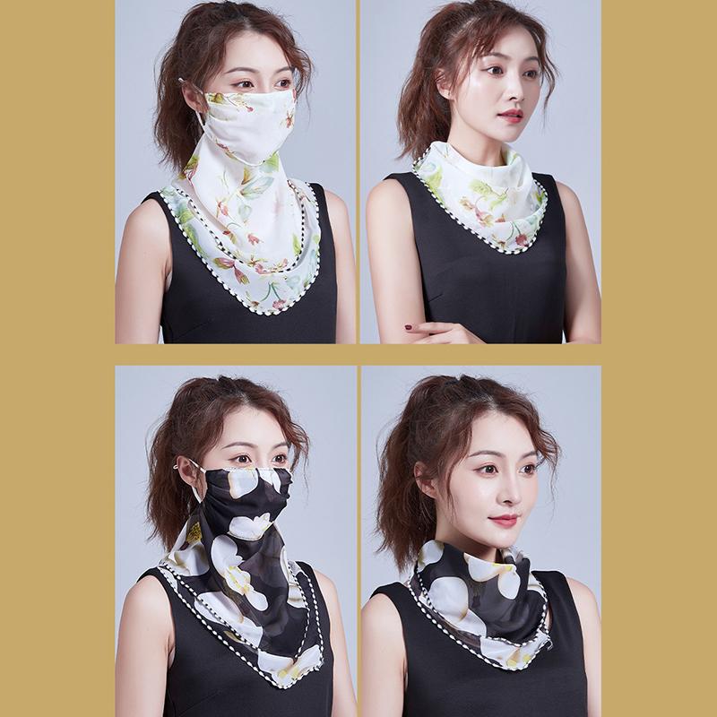 Scarf For Women Sun Uv Protection Hiking Neck Scarf Outdoor Triangular Scarf Sunscreen Veil Ice Silk Mask Face Cover