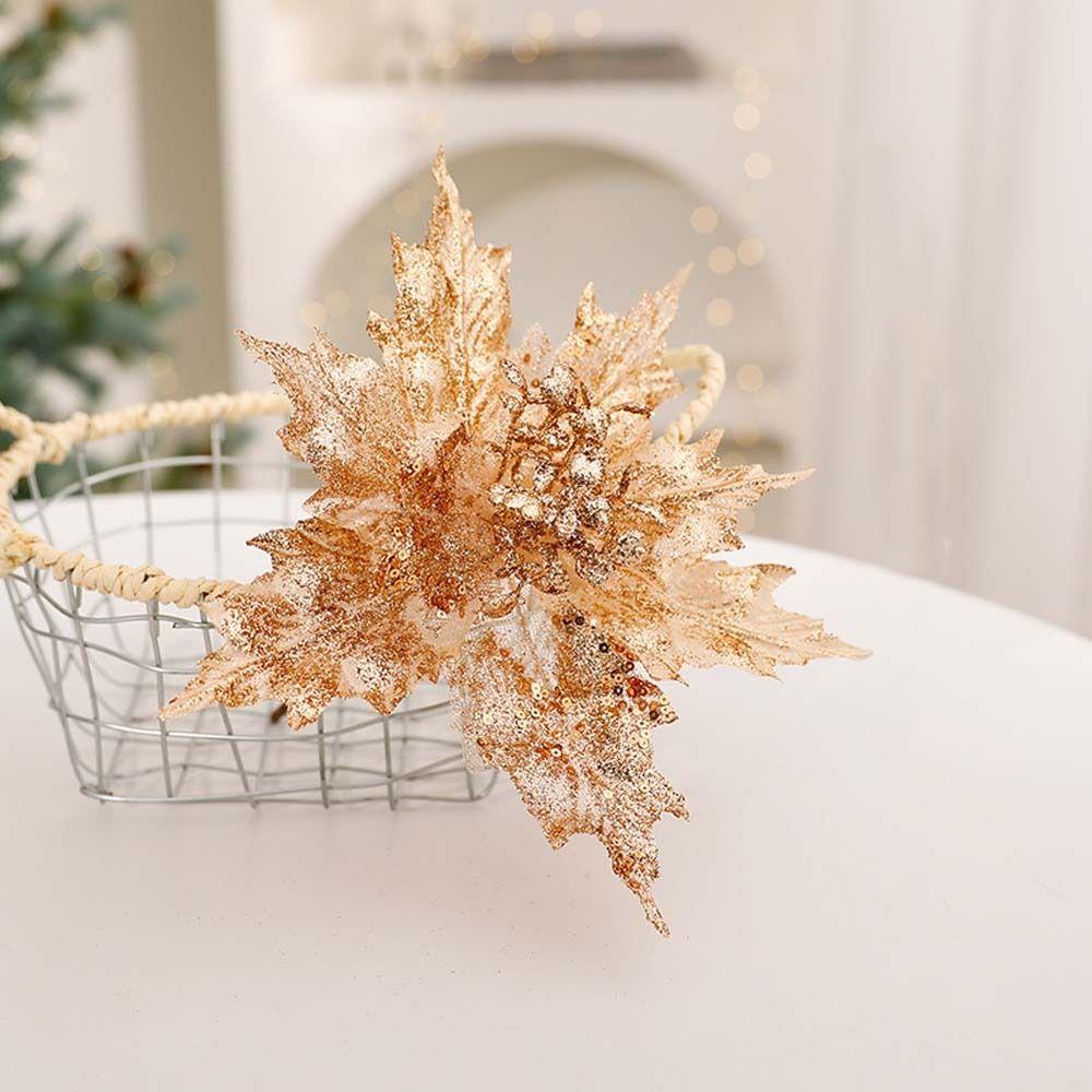 26cm Artificial Christmas Flower Large Christmas Tree Ornaments Merry Christmas Decorations