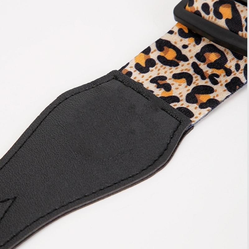 Verstellbare Gitarrengurte mit Lederenden E-Gitarren Akustikgitarren Bassgurt Verdickter Schultergurt Einfach zu bedienen