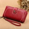 Portafoglio da Donna Pochette Vintage Pelle di Alta Qualità Portafoglio Lungo da Donna Retro Portamonete con Cerniera Cinturino Portamonete