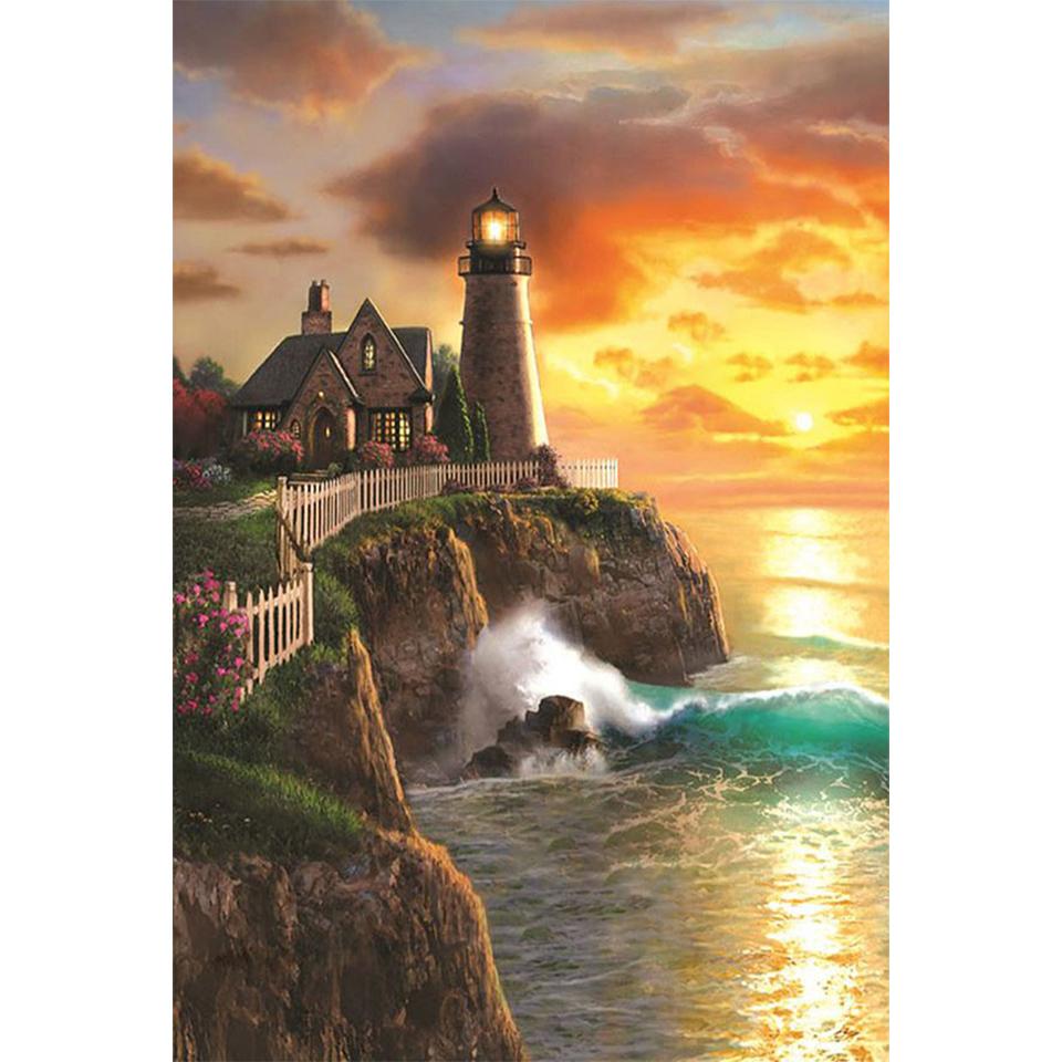 

5D DIY алмазная живопись пейзаж набор для вышивки крестом горный хрусталь круглый алмаз вышивка подарок мозаика художественная картина украшение дома Full Round 20x30CM