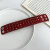 Hip-Hop Pu Leather Bracelet Adjustable Cross Bangle Shiny Rivet Cuff  Jewelry Accessories