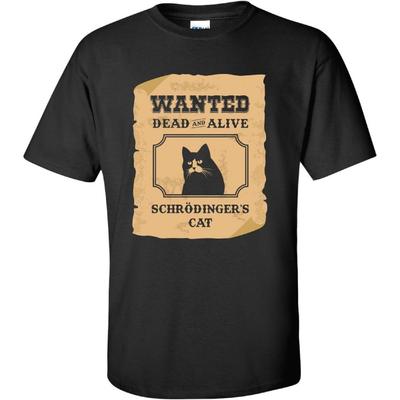 Wanted Dead and Alive - Schrodinger's Cat Basic Cotton T-Shirt
