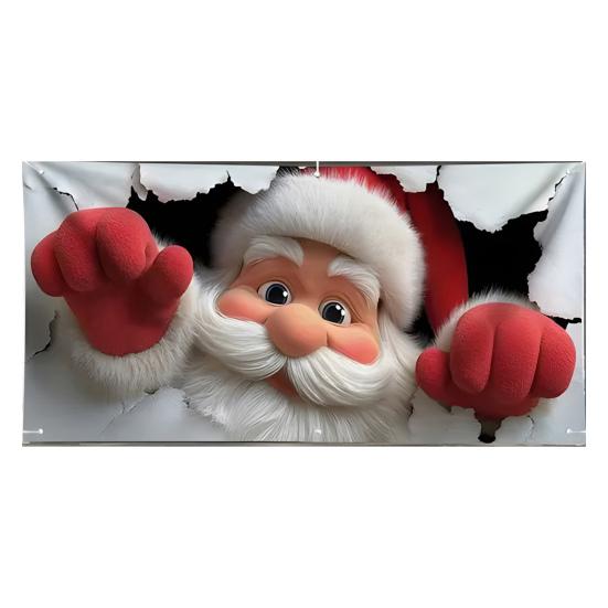 

Рождественская фоновая ткань 480x210см Большой праздничный фон для вечеринки для декора стен Легкая установка Реквизит для фотобудки B