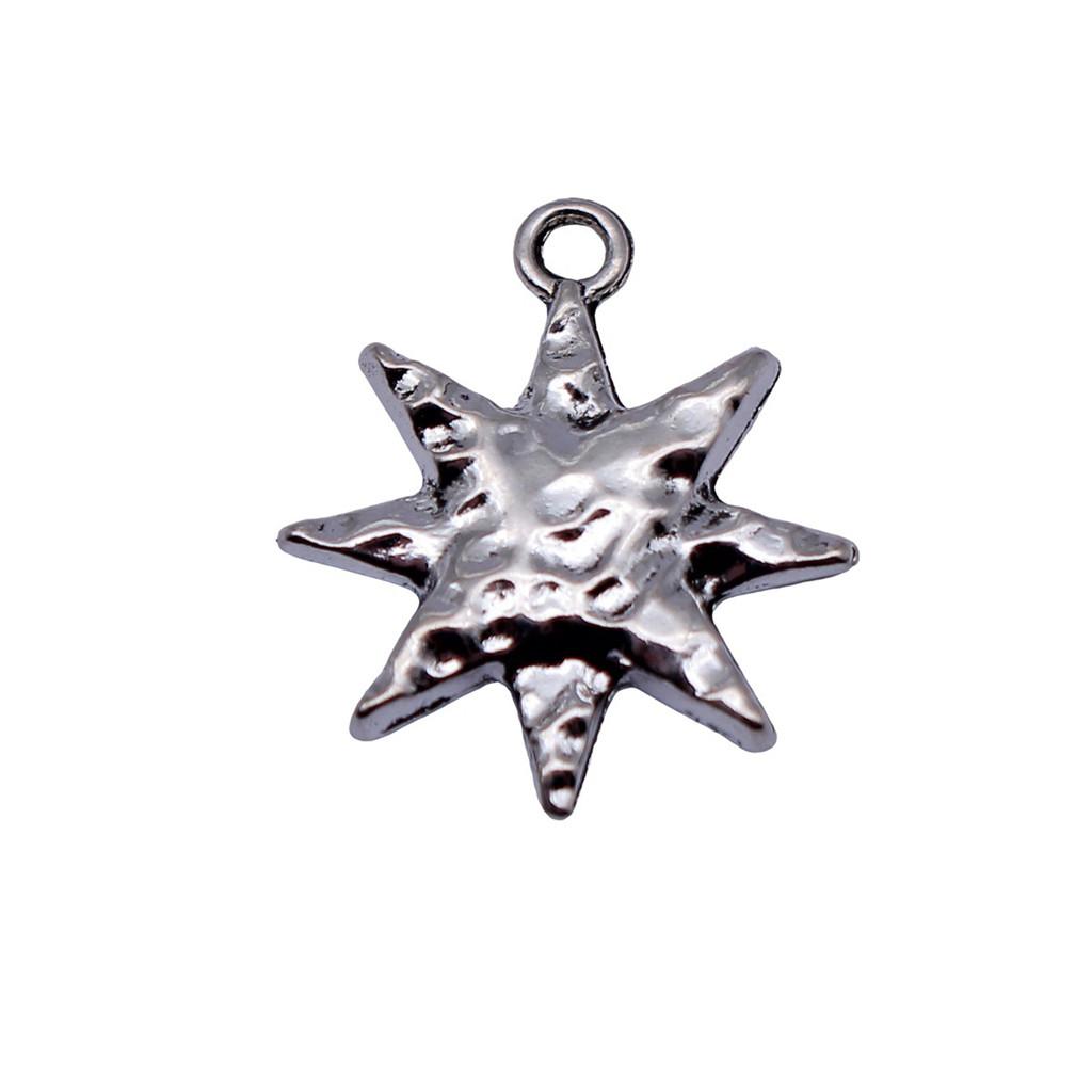 Five-Pointed Star Charms Multi Color Alloy Plain Pendants For Celestial Themed Jewelry