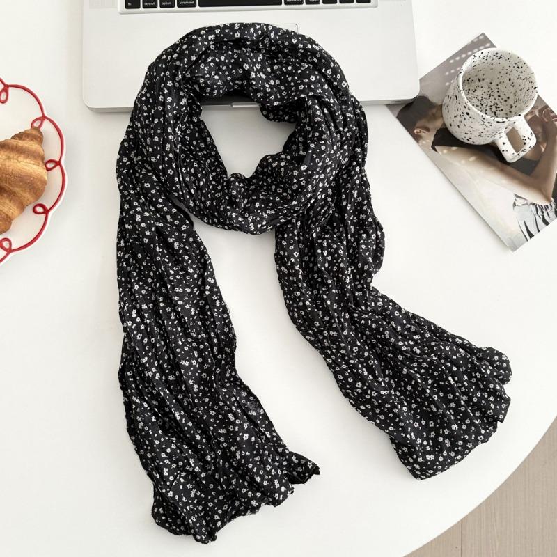 

Scarf atmosphere new versatile literary temperament floral silk scarf head scarf shawl dual-purpose