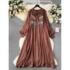 Women's Clothing Chubby Girl Loose Long Ethnic Style Dress