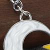 Metal Buckle Keychain Pendant, Zinc Alloy Key Ring with Star Moon Design, Keys Bags Suitcases Charm