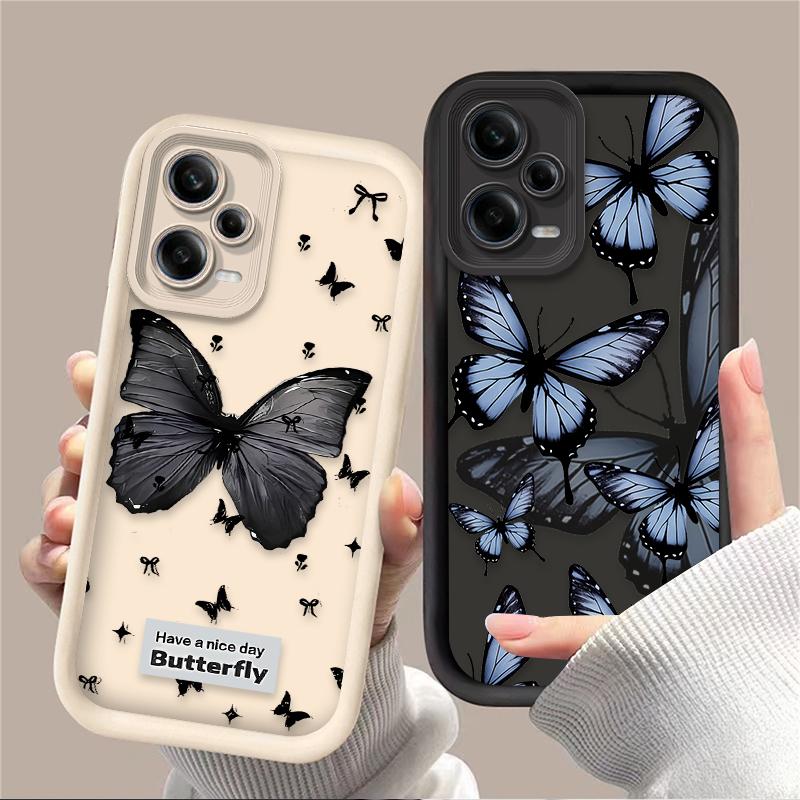 Retro Butterfly Phone Case For IPhone 16 13 15 11 12 14 17 Pro Max Case 17 Air 15 Plus Shockproof Cover Silicone Soft Fundas