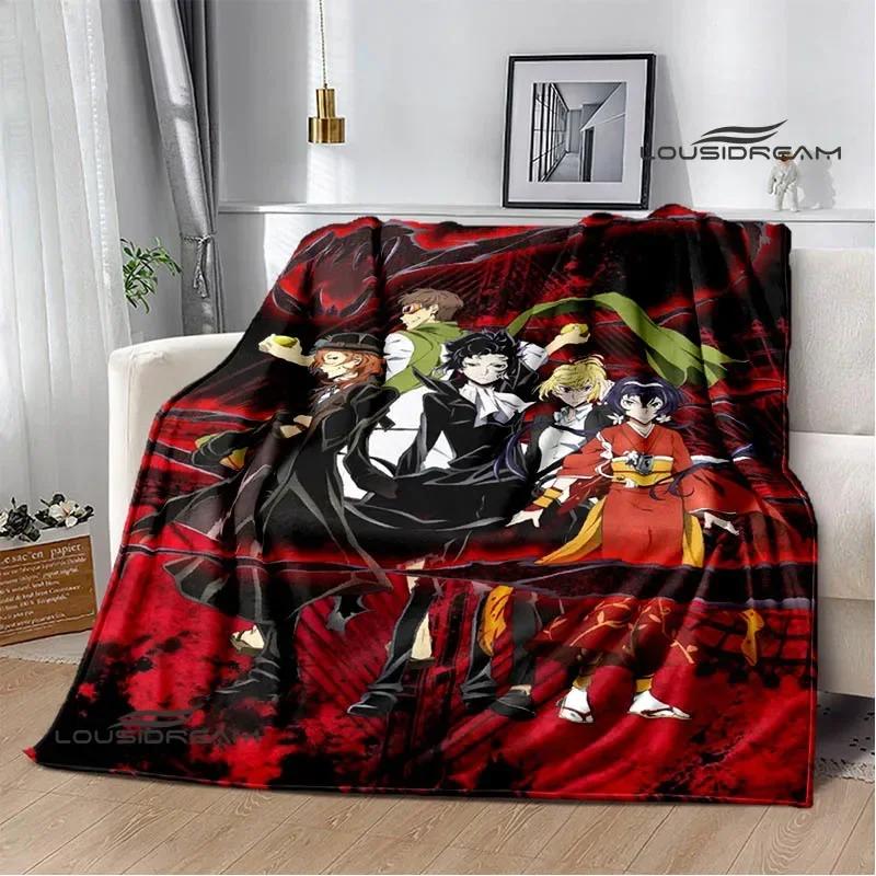 Cartoon Bungou Stray Dogs bedruckte Decken Picknickdecke Warme Flanelldecken Hausbettbezüge Decken für Betten Geburtstagsgeschenk