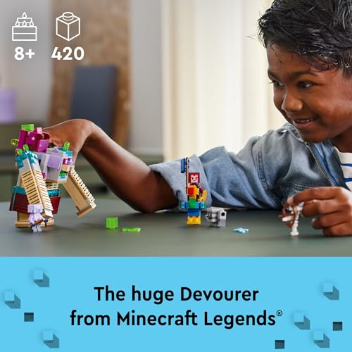LEGO Minecraft Legends The Devourer Showdown Adventure Set, Minecraft Toy Featuring Popular Characters and Minecraft Action Figures, Game Gift Idea fo