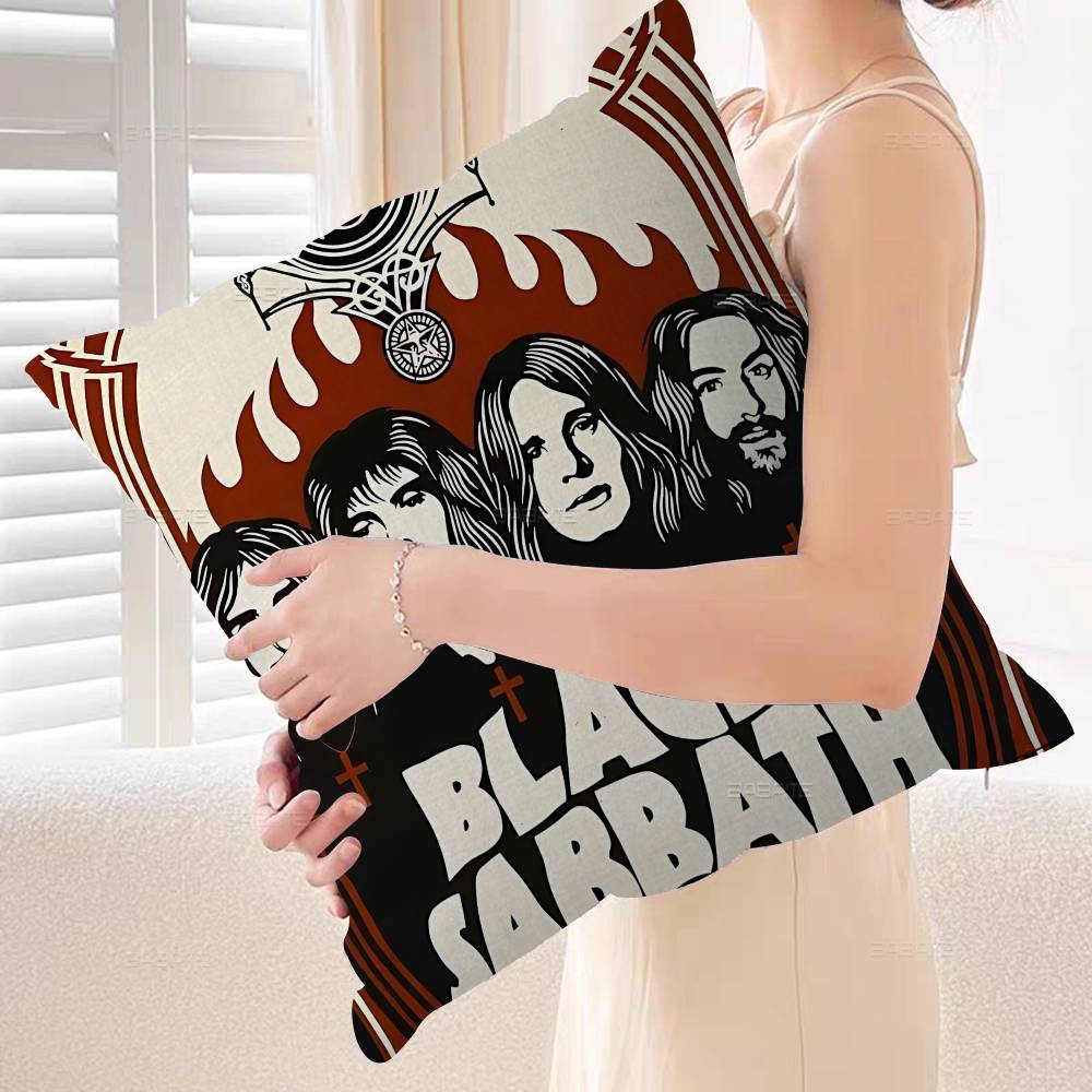 

Black Sabbath Band Pillow Covers Cartoon Sofa Decorative Home Doublesided Printing Short Plush Cute Cushion Cover 30x30 cm