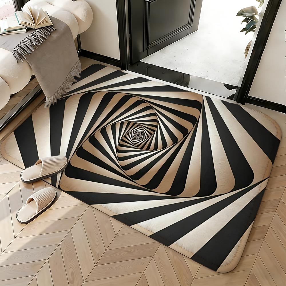Soft Absorbent Non-Slip Rug Art optical illusion Floor Mat Home Decor Doormat Bedroom Floor Mat Shower Carpet