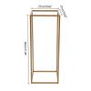 10Pcs Geometric Metal Flower Stands, 80cm Tall Gold Flower Stand Road Lead Metal Floor Vase Column, Centerpiece Rectangular