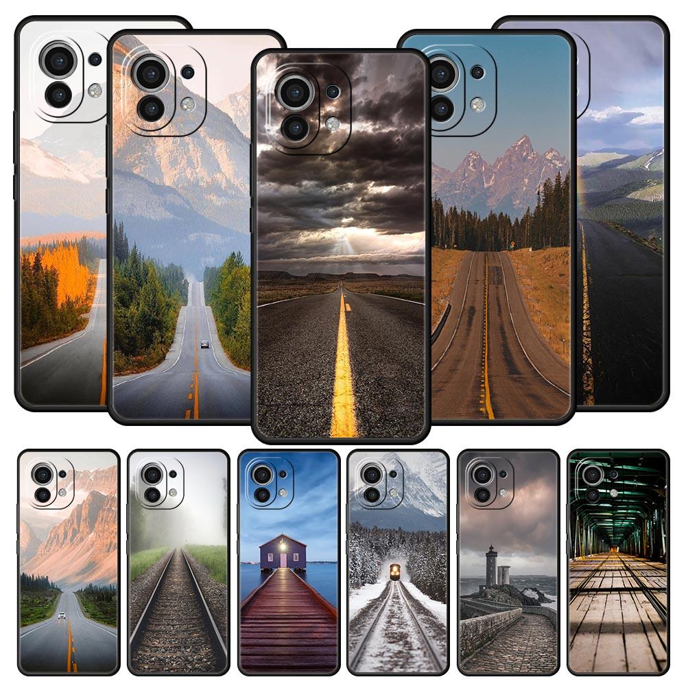 On The Road Scenery Phone Case For Xiaomi Mi 17 15T 15 14 14T 13T 12T Pro 12 13 Lite 5G 11T Poco X6 X7 X5 Pro Soft Cover
