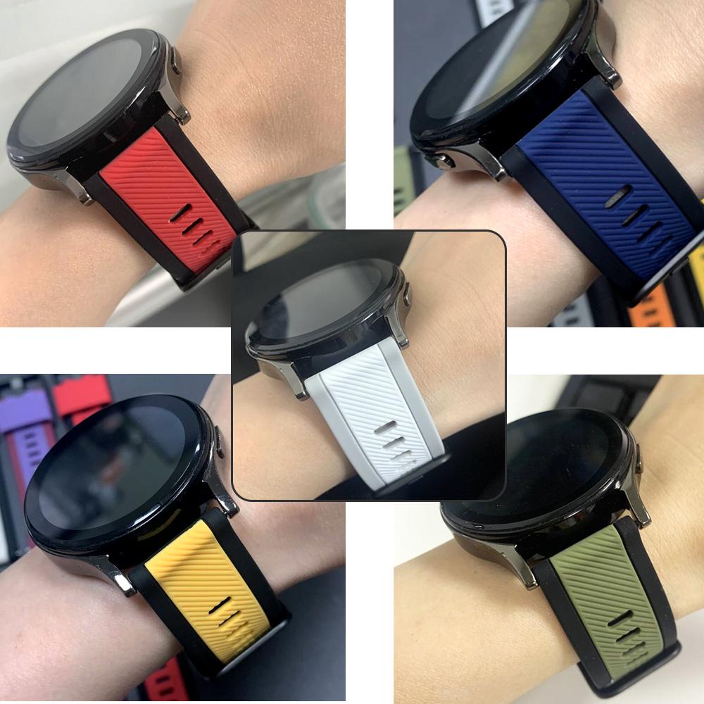 Silicone Strap 22mm For Huami Amazfit BALANCE 2/BIP 6 5/GTR 4 3Pro 2 2e/Cheetah Pro Soft Band For Xiaomi Watch S4 Sport Bracelet