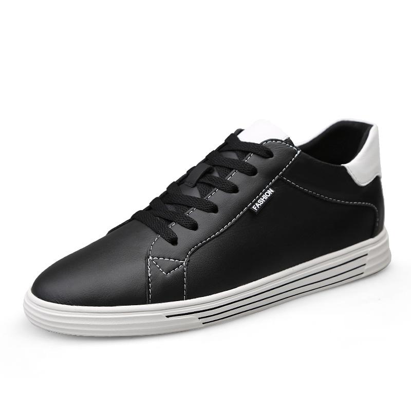 

White Chunky Elevator Sneakers Height Increase 6CM Unisex Sports Shoes Plus Size 37-44 37 чорний
