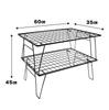 HIBARI Field Rack Camping Rack, Set of 2, Matte Black, Camping Storage, Compact Outdoor Wagon, Folding Table, Low Chair, Camping Table (2 Racks)