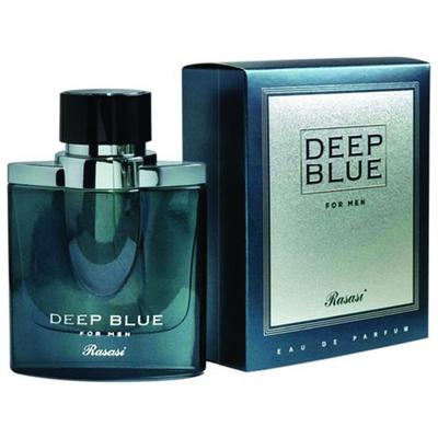Agua de perfume azul profundo para hombre