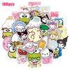 100pcs Sanrio Kuromi Melody Waterproof Reusable Sticker Luggage Decor