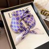 Mulberry Silk Scarves Women Fashion Handkerchief Small Bandana Head Hair Scarfs Luxury Printed 100% Silk Neck Scarf For Men 53cm