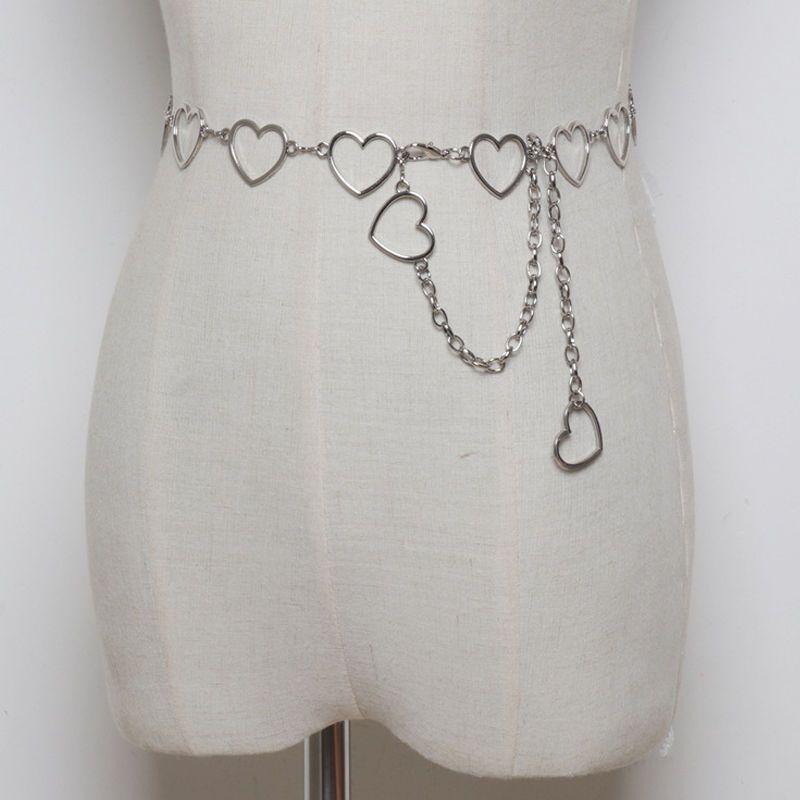 

Универсальный серебристый женский пояс с вырезами на талии, аксессуар для нарядных и повседневных нарядов 2024 года HeartSilver