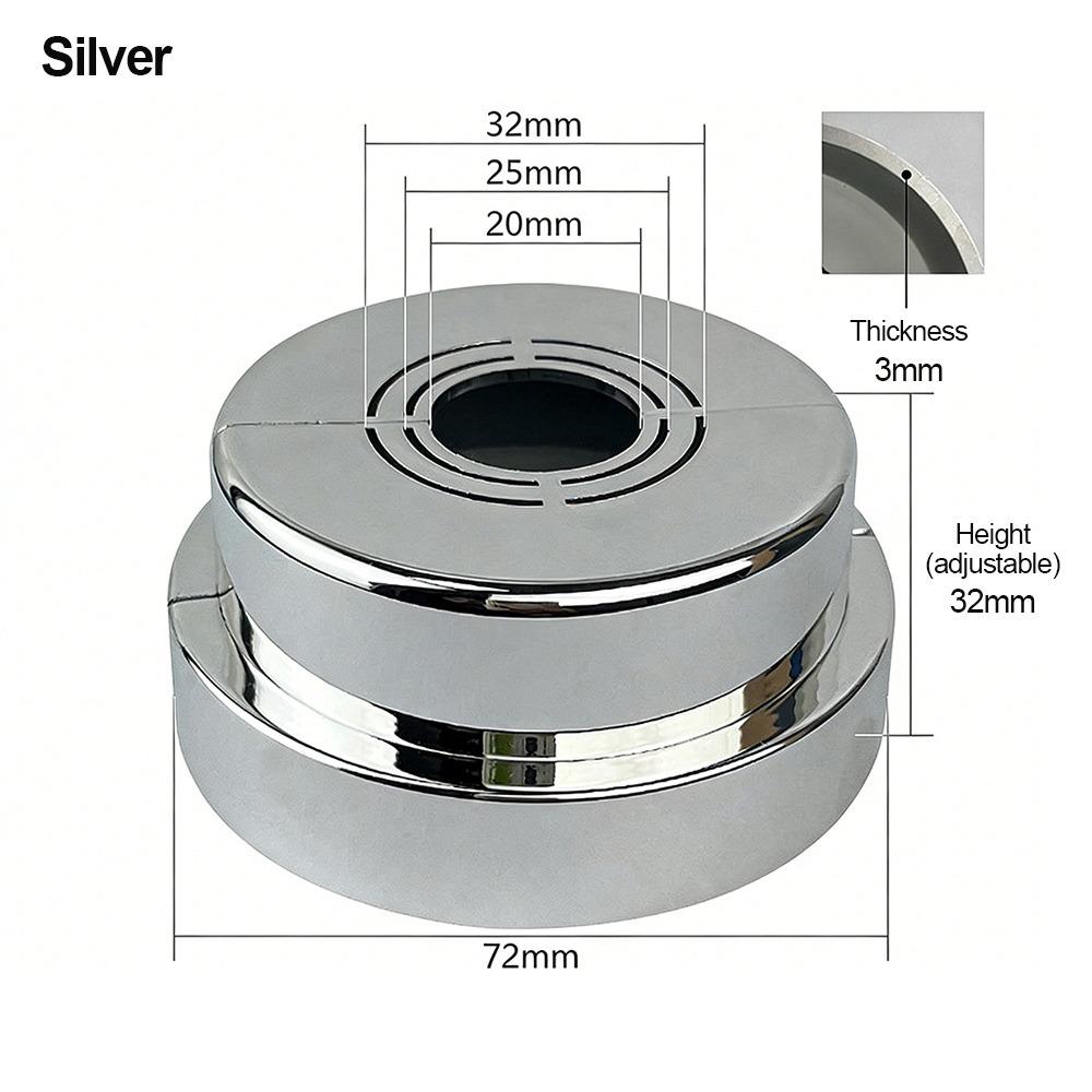 Useful Non Removable Shower Faucet Cover Adjustable ABS Faucet Decorative Cover Scalable Flange Cover Kitchen