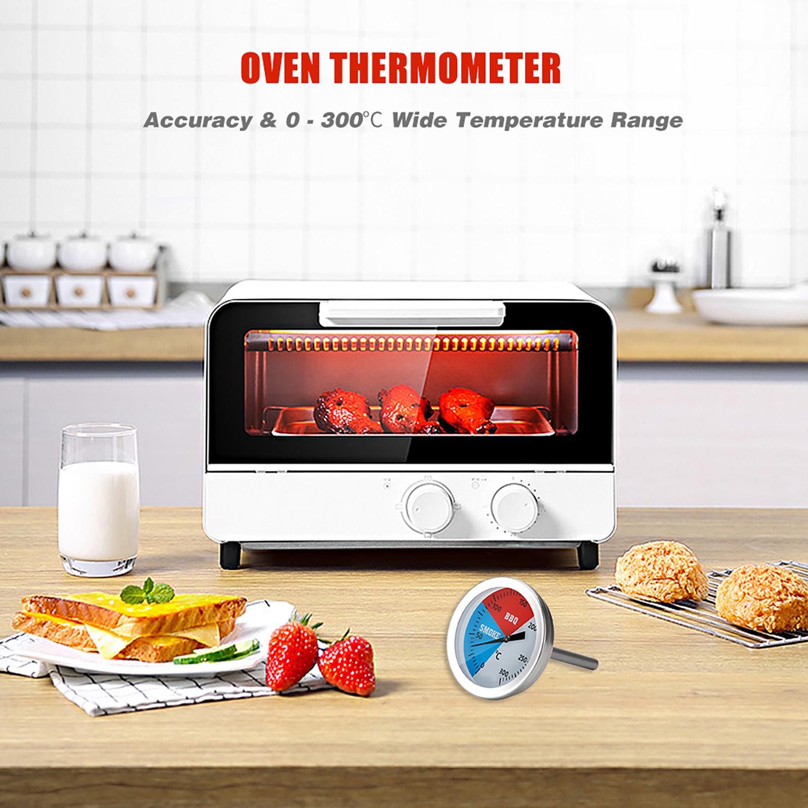 

Temperature Gauge 0 300 Degrees Celsius Gauge Stainless Steel Cooking Thermometer for Barbecue BBQ Grill Smoker Oven серебряный