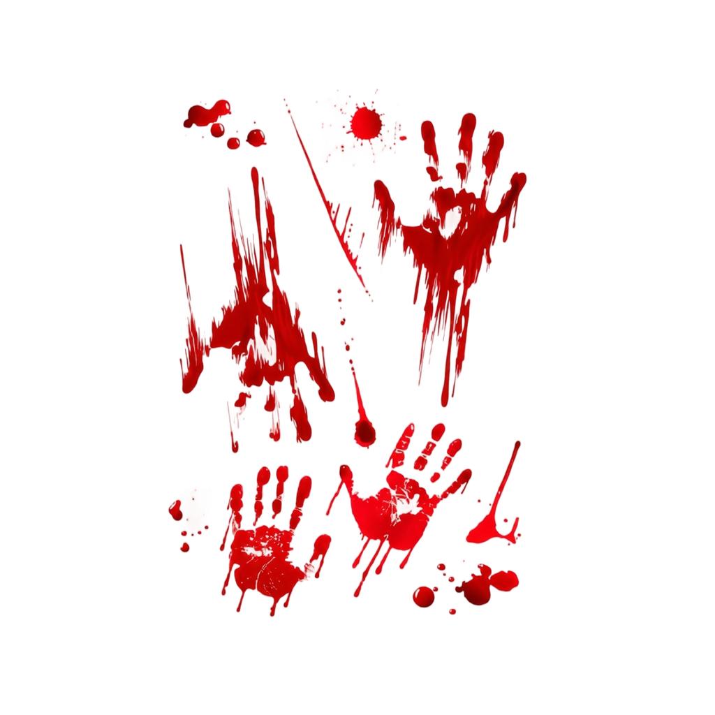 Halloween Blood Handprint Car Sticker Decal for Window Bumper Truck