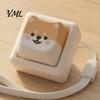 Mechanical Keyboard Toy Cartoon Dog Fidget Toy, 1/2/3/4/9-Key Push Button Stress Tactile Feedback Relief Mini for Backpack Handbag Purse Charm