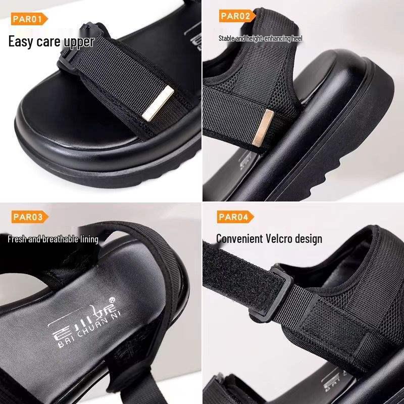 Damen Sommer 2025 Sport-Sandalen mit dicker Sohle - Weich, lässig, Outdoor-Römerstil, Übergröße, trendige Strandschuhe