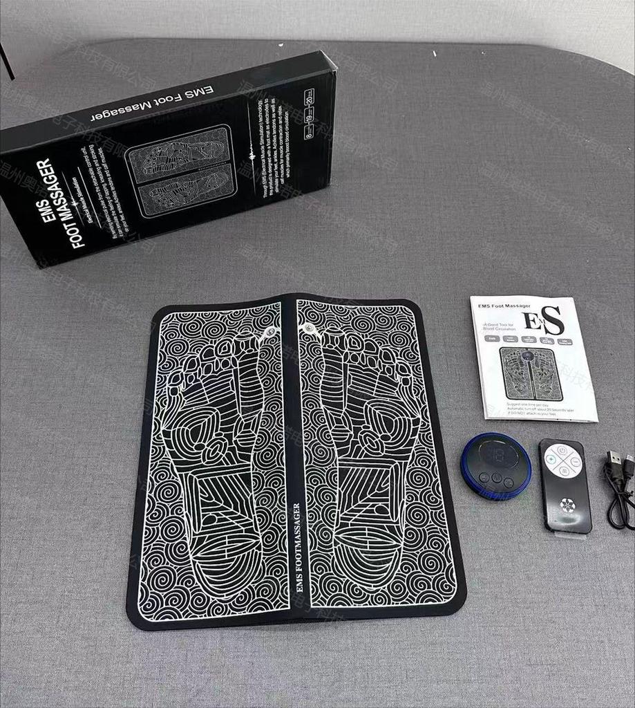 Smart EMS USB Rechargeable Foot Massager Mat with Microcurrent Sole Pulse Therapy
