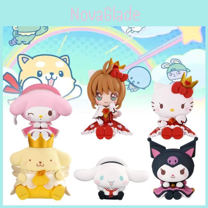 Adorable Sanrio Figure Set Including Kuromi Cinnamoroll Pudding Dog And Sakura Collectible Toys