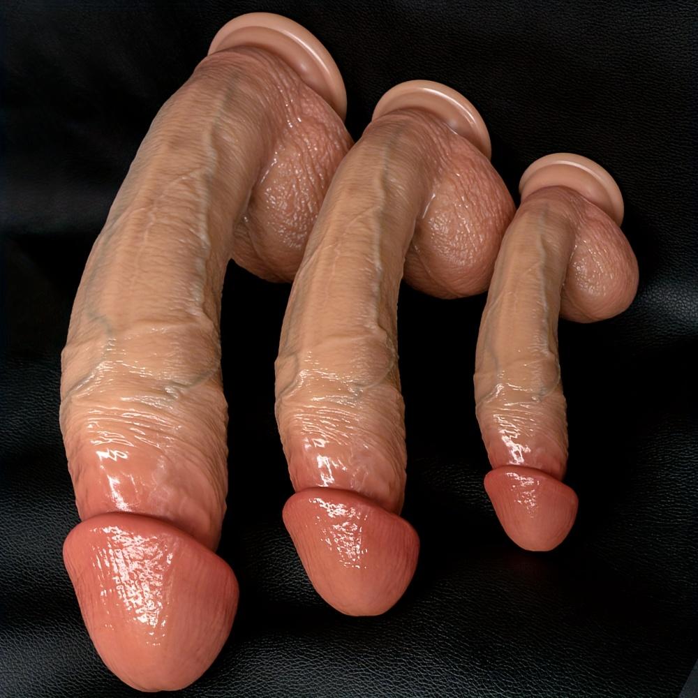 Super Large 14.17'' Dildo with 3.1'' Bulbous Head – Soft Dual Layer Silicone, Suction Cup, for Men and Women