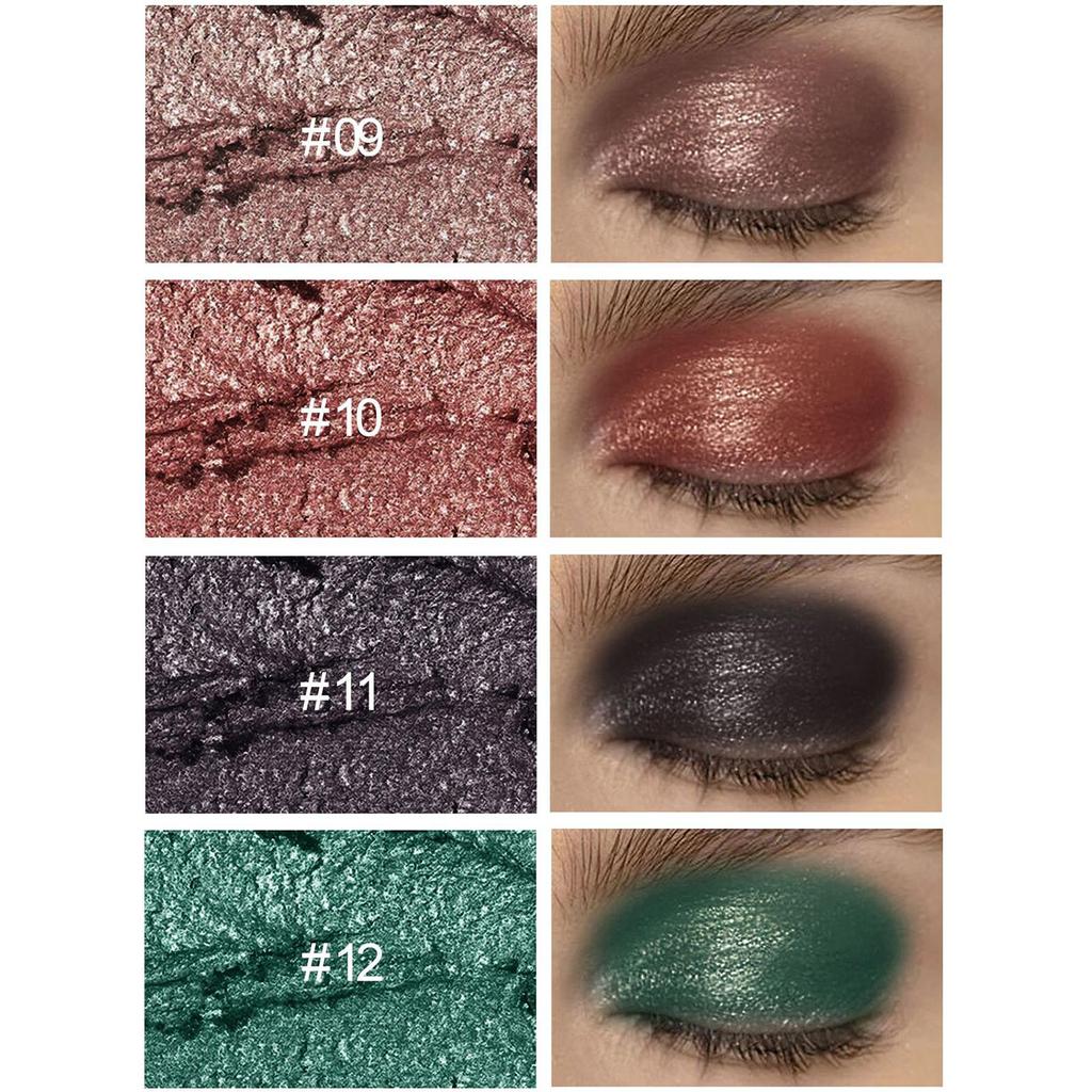 Barra de sombra de ojos de doble cabezal, lápiz resaltador con brillo de diamante, crema Ultra pigmentada de larga duración, pincel para sombra de ojos