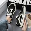 Hot Classic Black Men Canvas Shoes Fashion Lace-up Men's Vulcanized Shoes Breathable Skateboard Canvas Sneakers Man Espadrille