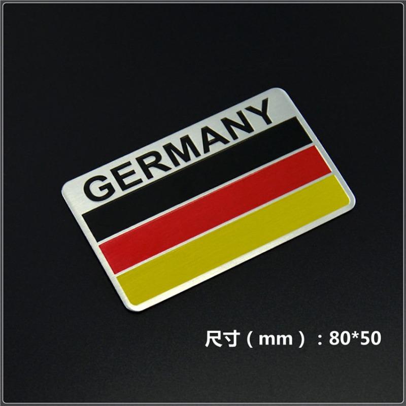 National flag decorative sticker German metal car sticker GERMANY aluminum label map sticker Sline fender side sticker