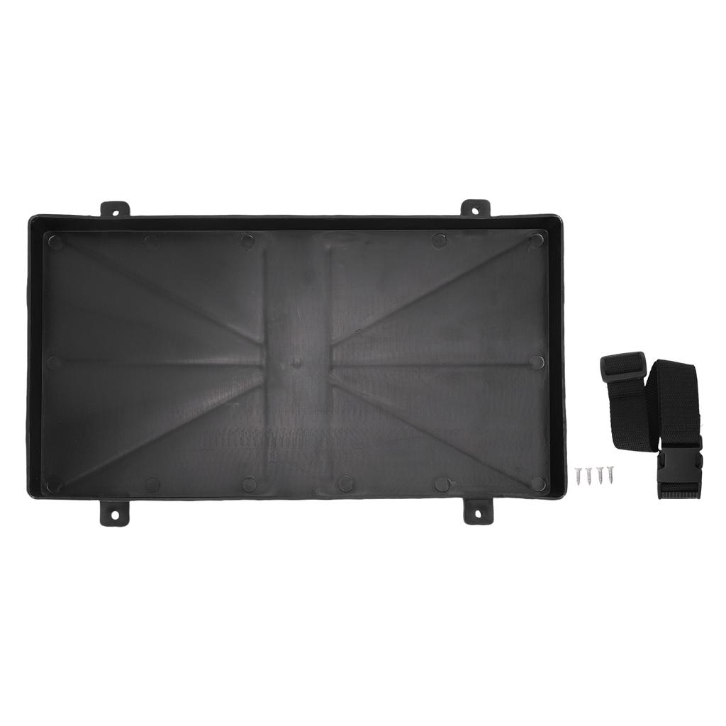 Marine Battery Tray 12V Boat Battery Holder with Hold Down Strap for RV Trailer Yatch L(330 X 184mm 12.99 X 7.24in)