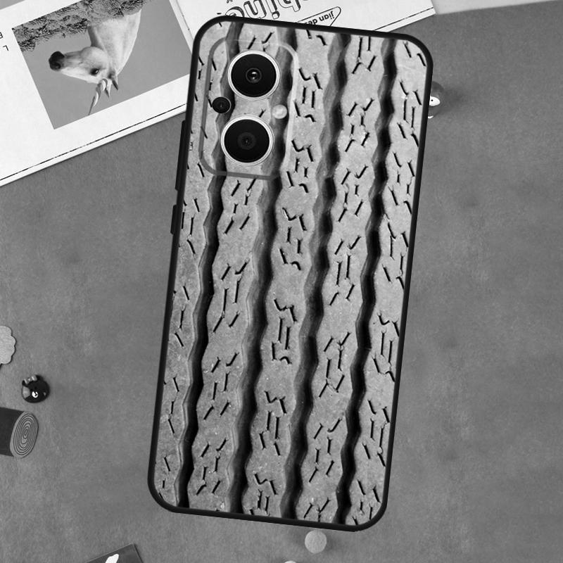 Tire Tread Wheel For OPPO Reno 7 8 Lite 10 11 12 13 14 Pro 8T 11F 12F 13F 14F OPPO Find X8 X5 X6 X9 Pro Case